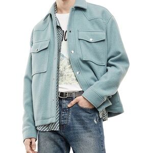 The Kooples Wool Blend Trucker Jacket